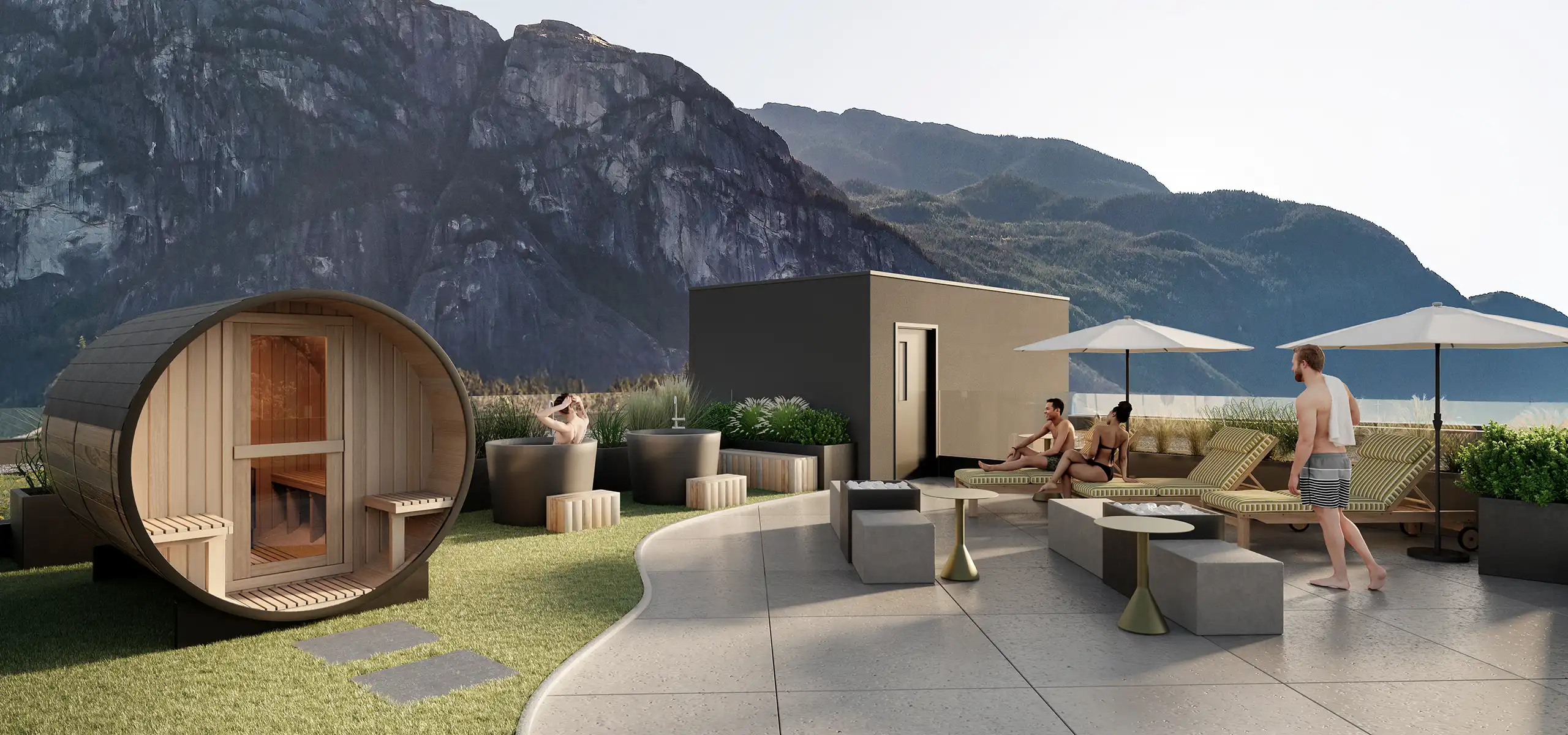 Rooftop amenities rendering