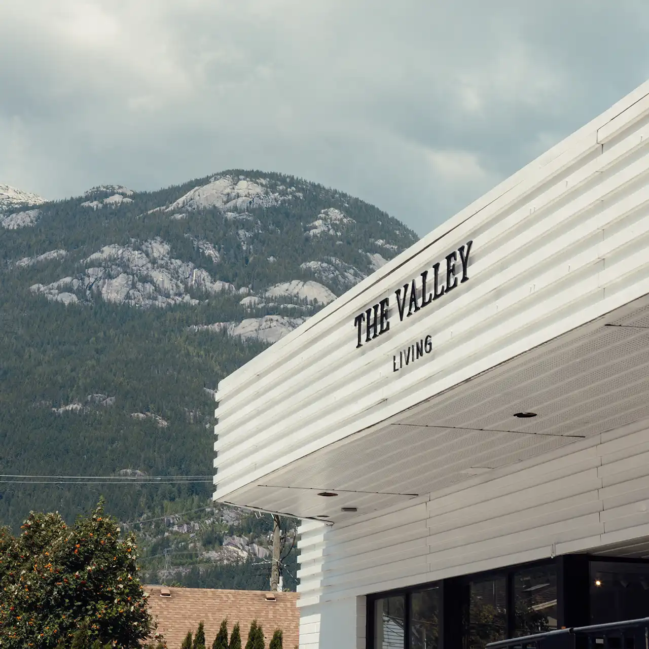 Downtown Squamish panoramic view